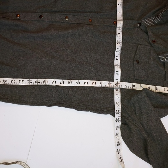 PROJEKRAW Gray Snap Button Shirt L - Picture 4 of 5